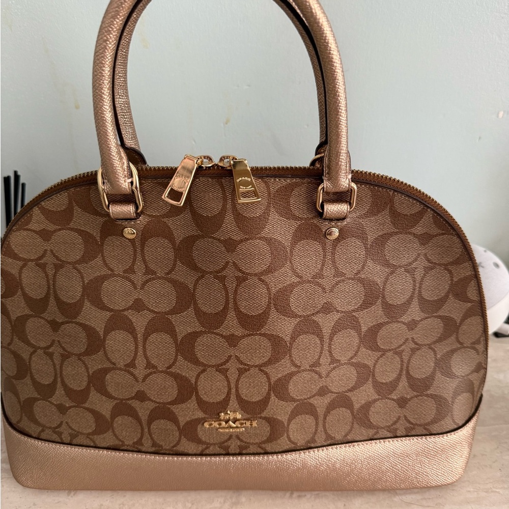 Coach Brown and Gold Women's Handbag